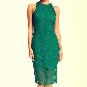 NWT! Alexia Admor Lace Overlay Midi Dress